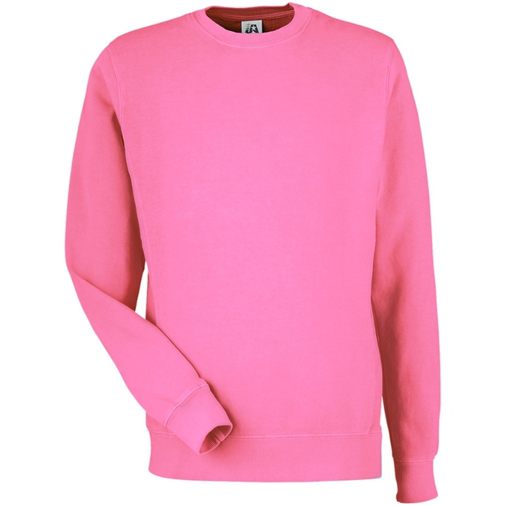 J America New Large Comfort Dye Crewneck Sweatshirt Pink Streetwear 8731‎